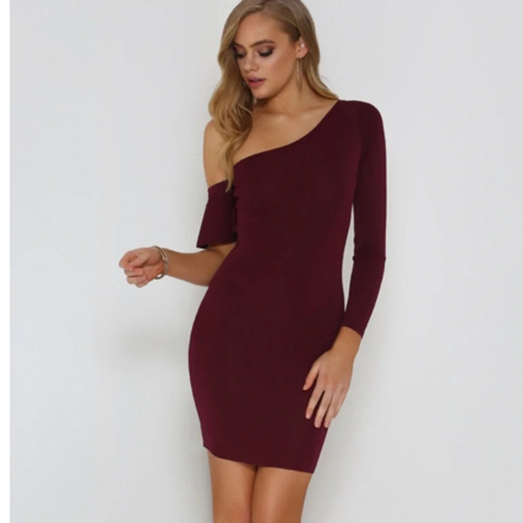 NWT Runaway The Label Cosmos Knit Dress‎ Berry - Picture 1 of 8
